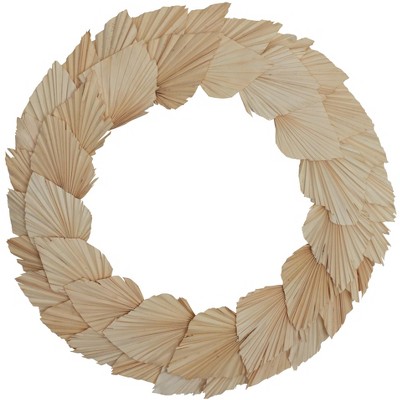 Vickerman 24" Natural Botanicals Palm Spear Wreath