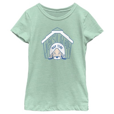 Girl's Mickey & Friends Nap Time Baby Pluto T-Shirt