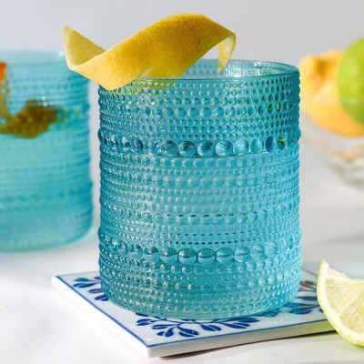 Kate Aspen 10 oz. Textured Beaded Glass (Set of 6)