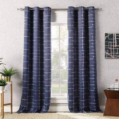 Sun Zero Blackout Saki Shibori Print Grommet Curtain Panel