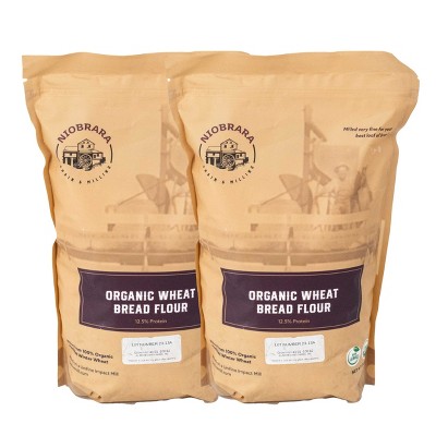 Niobrara Grain & Milling Non-GMO 5 lb Organic Wheat Bread Flour - Pack of 2