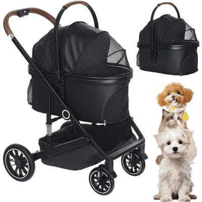Kinder King 3-in-1 Pet Stroller for Dog, Folding Cat and Dog Stroller with Detachable Cradle