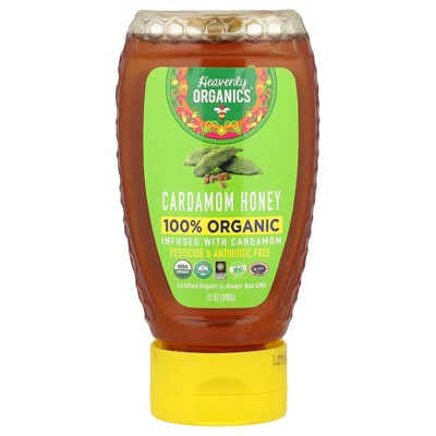 Heavenly Organics 100% Organic Cardamom Honey, 12 oz (340 g)