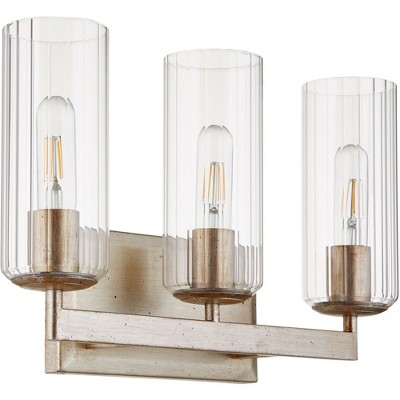 Quorum Lighting Merrick 3 - Light Vanity in  Aged Silver Leaf