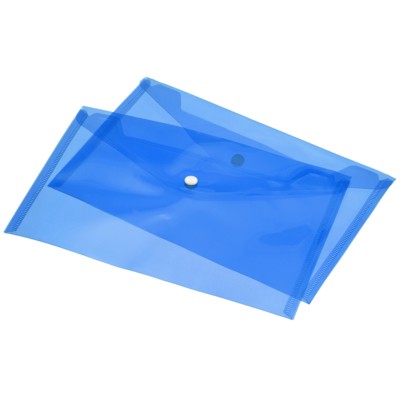 Unique Bargains Home Office Stationery Plastic Envelopes Document File Folder with Snap Button 12pcs