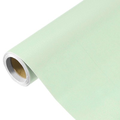 Unique Bargains Wallpaper, Peel and Stick Wallpaper Contact Paper Solid Color Vinyl Self-Adhesive Wall Paper Decorative Light Green 118" x 15.7"