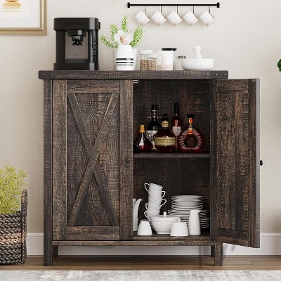 Whizmax Buffet Cabinet Farmhouse Sideboard Storage Cabinet with Doors and Shelves, Entryway Cabinet Accent Cabinet for Living Room Dining Room