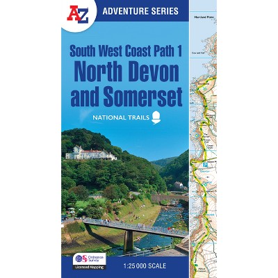 South West Coast Path - North Devon & Somerset - (Z Adventure) 4th Edition by  Geographers' A-Z Map Co Ltd (Paperback)