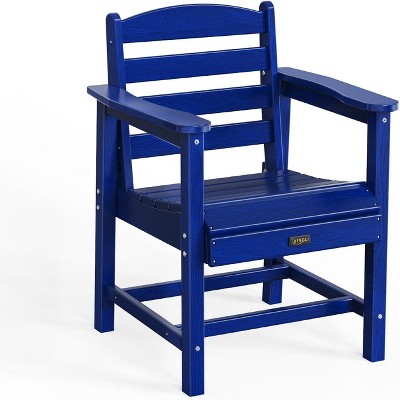 VINGLI Outdoor Patio Dining Chairs, HDPE Outdoor Patio Chairs All-Weather Durable Garden Seating for Outside, Poolside, Deck, Porch