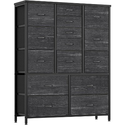 15 Drawers Dresser, Tall Dressers for Bedroom, Large Chests of Drawers, Fabric Storage Dresser Organizer Unit for Closet, Hallway, Living Room