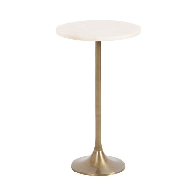 Kate and Laurel Baronet Round Side Table, 14x14x24, White