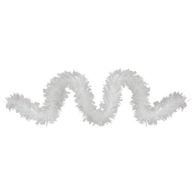 Northlight White Snowblush Wide Cut Tinsel Christmas Garland - 12' x 3" - Unlit
