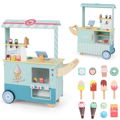Costway Kids Ice Cream Cart with Vending Machine & Ice Cream Maker Toys Display Stand