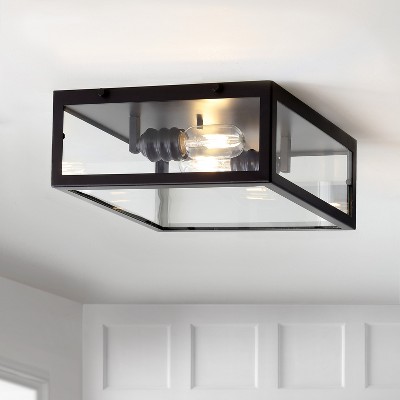 JONATHAN Y Grayson Metal/Glass LED Flush Mount