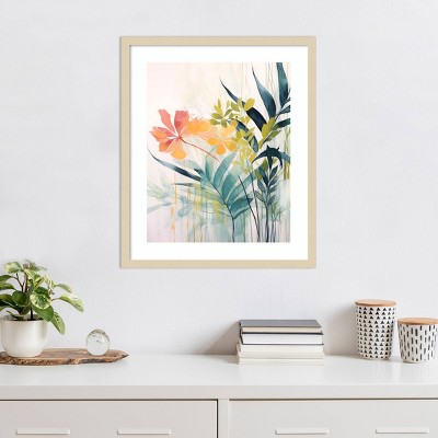Amanti Art Pink and Yellow Floral Elegance II by Irena Orlov Framed Wall Art Print
