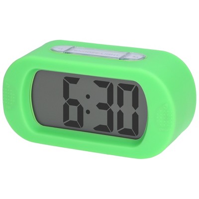 REGALWOVEN Digital Battery Powered Big Numbers Display Oval Alarm Clock 5.4 x 2.6 x 2 Inches