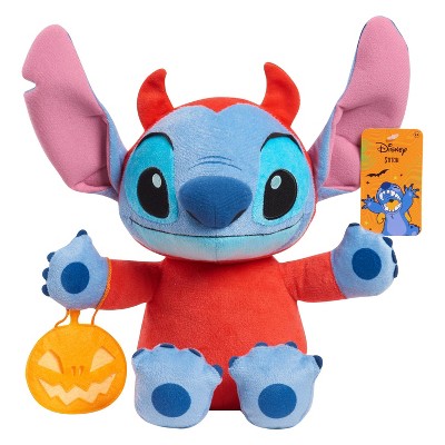Disney Stitch Halloween Devil Large Plush: Character Polyester Stuffed Toy, 15" Tall