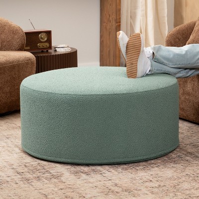 Jaxx Candler Round Couch Ottoman - Oversized Giant Coffee Table & Foot Rest