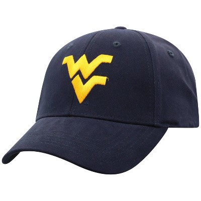 NCAA West Virginia Mountaineers Structured Brushed Cotton Vapor Ballcap: Adjustable Adult Hat