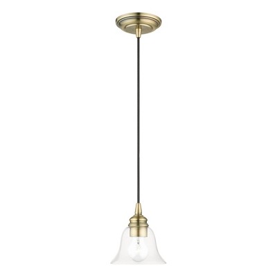 Livex Lighting Moreland 1 - Light Pendant in  Antique Brass