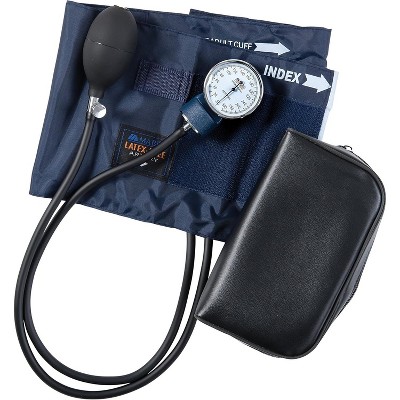 MABIS Precision Aneroid Blood Pressure Cuff Set with Case, Adult Large, Latex Free