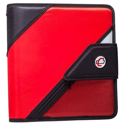 Case-it The Open Tab Velcro Opening Binder - 5 Color Tab Expanding File Folder - Multiple Pockets - 400 Sheet Capacity