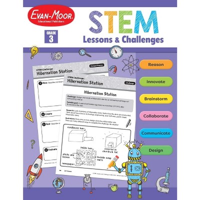 Stem Lessons and Challenges, Grade 3 Teacher Resource - by  Evan-Moor Educational Publishers (Paperback)