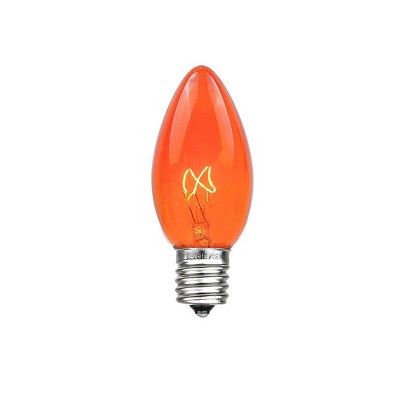 Novelty Lights C7 Incandescent Traditional Vintage Christmas Replacement Bulbs 25 Pack