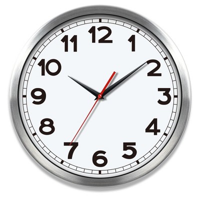 Aoibox 11.5 Inch Metal Decorative Modern Analog Wall Clock, Silent Non-Ticking for Kitchen, Living Room, Bedroom, Office, Bathroom