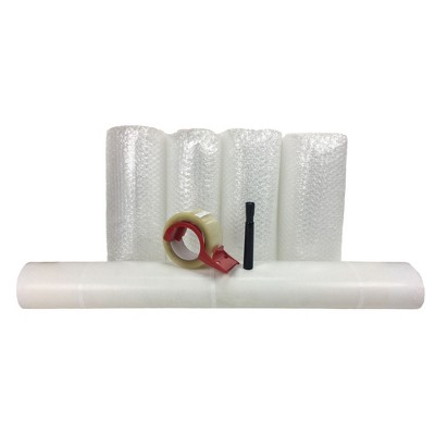 UBMOVE Packaging Supplies Kit Newsprint, Bubble Cushion, Tape, Dispenser, Marker