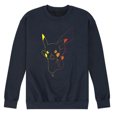 Men's - Pokémon - Colorful Pikachu Outline Graphic Fleece Sweatshirt