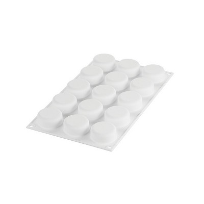 Silikomart Essenziale30 Silicone Mold with 15 Cavities, Ea 1.77 Inch Diameter x 0.78 Inch High