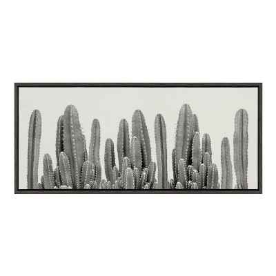 Kate and Laurel Sylvie Looking Sharp Cactus Garden Framed Canvas by The Creative Bunch Studio