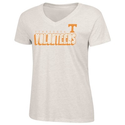 NCAA Tennessee Volunteers Women's Oatmeal V-Neck T-Shirt
