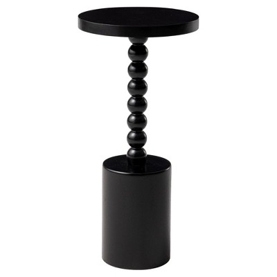 COZAYH Farmhouse Round Pedestal Martini Table for Living Rooms, Bedrooms & Small Spaces, for Holding Drinks, Plants, Lamps or Decorative Pieces, Black