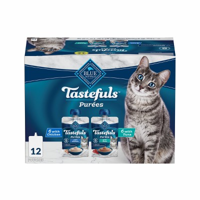 Blue Buffalo Tastefuls Chicken & Tuna Flavor Purees Adult Cat Treats - 36oz