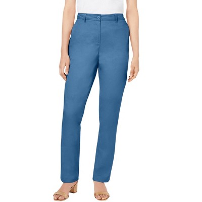 Jessica London Stretch Cotton Chino Straight Leg Pant