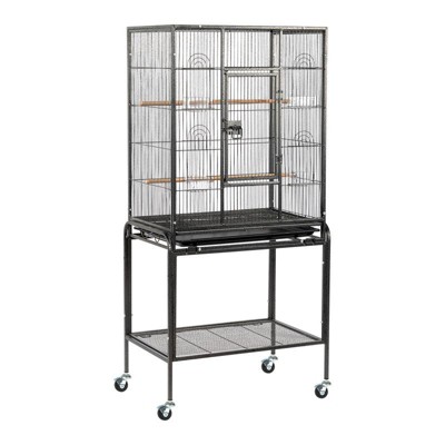 Karl Home 53-inch Large Flight Bird Cage with Rolling Stand & Storage Shelf