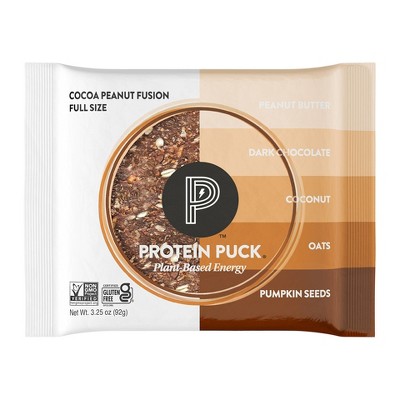 Protein Puck Cocoa Peanut Fusion Nutrition Bars - Chocolate Peanut Butter - 3.25oz
