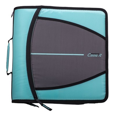 Case-it Might Zip Tab Zipper Binder, 3" O-Ring with 5-Color tab Expanding File Folder  - 600 Sheet Capacity