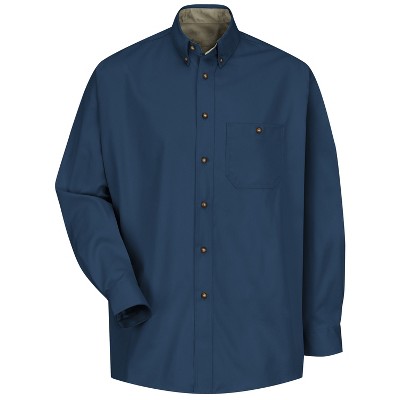 Red Kap Men's Long Sleeve Cotton Contrast Dress Shirt