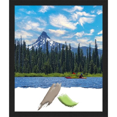 Amanti Art Grace Brushed Metallic Black Narrow Picture Frame