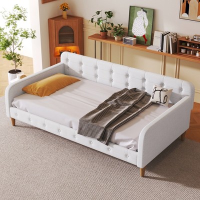 KIGFTSOD Upholstered Daybed with 4 Support Legs