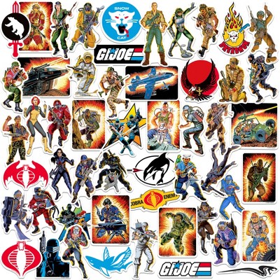 G.I. Joe Retro 50ct Vinyl Large Deluxe Stickers Variety Pack