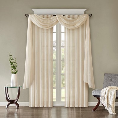 MAYEERTY Curtain Panel Pair 2 Pcs Window Panels Solid Crushed