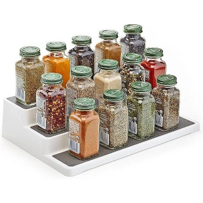 Home Intuition 3 Tier 14 inch Non-Skid Spice Rack Kitchen Pantry Organizer