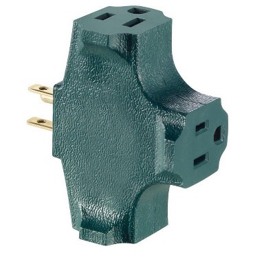 Leviton Grounded 3 outlets Adapter 1 pk