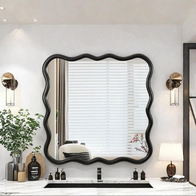 Spassway 36" x 36" Versatile Decorative Mirror Wall Art for Bathroom Living Room Bedroom Entryway Home and Office Decor Brown/Black Available