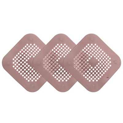 Unique Bargains Shower Drain Hair Catcher Round and Convex Drain Cover Silicone Strainer Hair Stopper