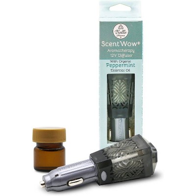 Belle Aroma Scent Wow Auto Diffuser Gray and Silver: Automotive Accessories, Plastic, 4" Height, 0.6 lbs, 1.25" Width